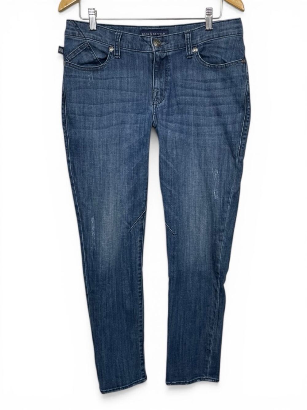 Rock & Republic Women's Dark Blue EMO Skinny Jeans size 10